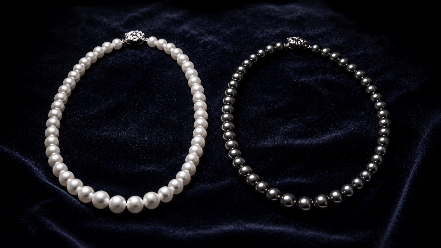03. البيضاء مقابل السوداء Japanese Akoya Pearls
