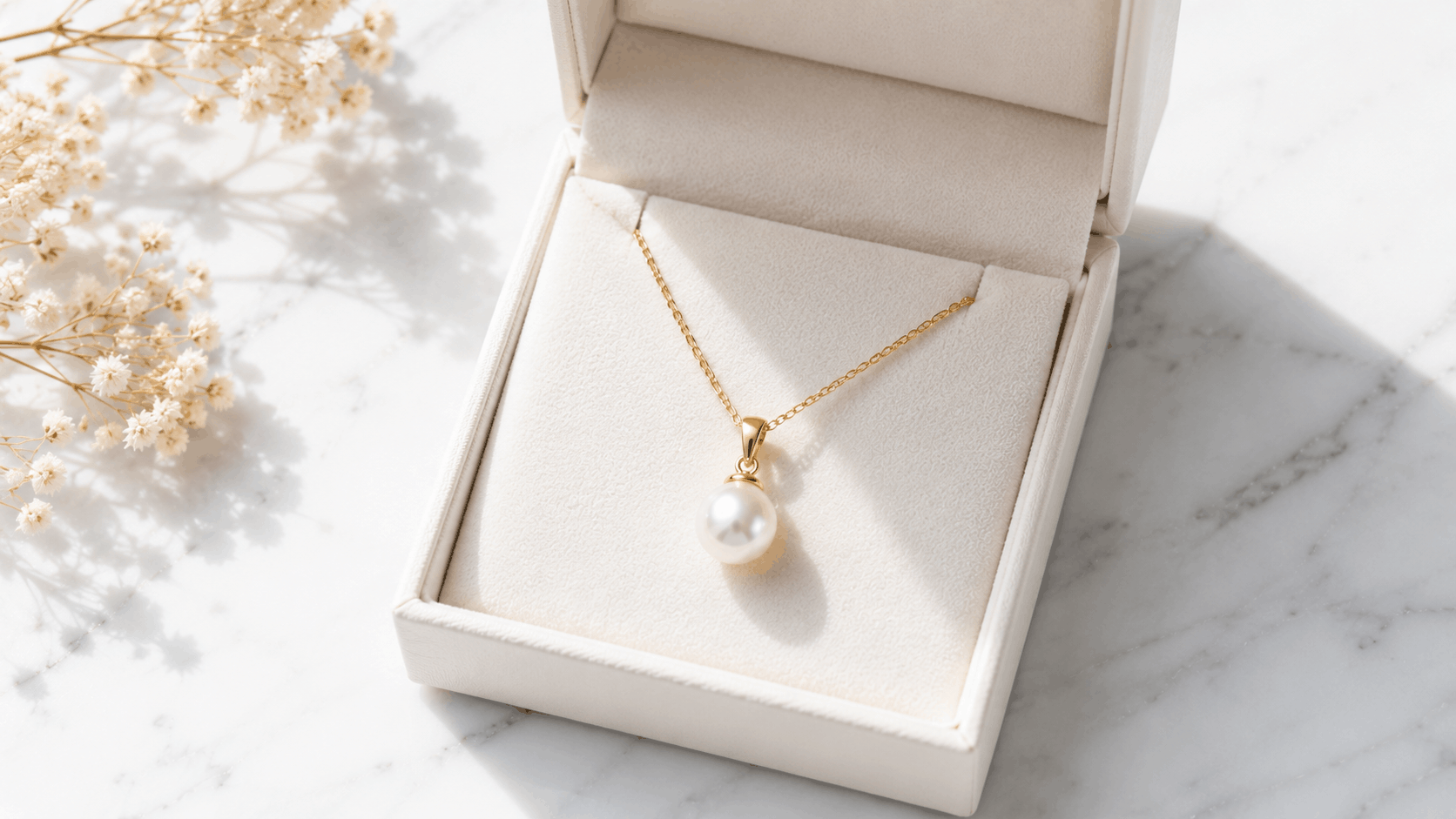 05. قلادة freshwater pearl كهدية